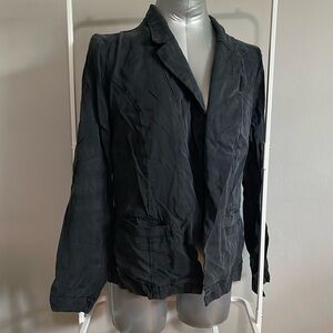 Black linen blend jacket